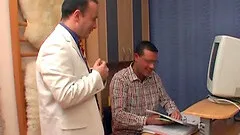 Three cocks completely ravish blonde office babe with glasses