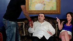 Slutty brunette gets banged by a big black cock in an electrifying cuckold clip