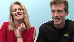 Dynamic blonde getting worked on hardcore doggystyle in mmf sex