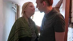 Cuckold chap looks on as his girlfriend gets fucked hardcore