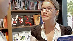 Flirty cowgirl in glasses loves having her pussy drilled doggy style