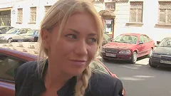 Lovely amateur blonde gets fucked doggystyle at a casting