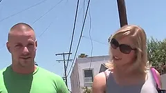 Interracial cuckold scene with tattooed blonde bitch Adrianna Nicole