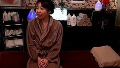 Japanese lesbian pornstar slides her oily finger deep in her girlfriend's wet twat