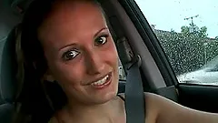 Hailey Young favours Rick Kane with a hot blowjob in a car