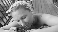 Artful blowjob outdoors from blonde beauty Devon Lee