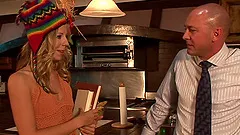 Marvelous blonde gets drilled hardcore by big black cock