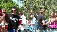 Randy cock sucking bitches enjoy hardcore fucking in drunken group sex