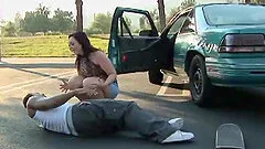 Curvy cowgirl enjoys getting drilled by black cock in juicy interracial shoot