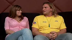 Enchanting brunette with long hair gets rough face fucking