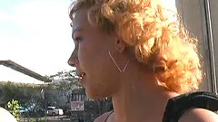 Wavy haired amateur gets her pussy teased with a toy then slammed hardore