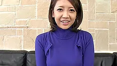 Big tits Japanese wife gives a blowjob then gets her tits fucked