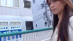 Japanese hottie gets her hairy muff fingered a few times