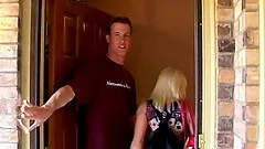 Calli Cox gets cumshot in her mouth after sucking and riding dick