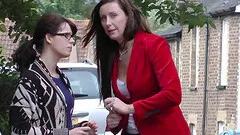 Naughty girls in uniform getting naked and licking pussy