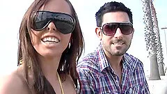 Smiley babe gets cumshot after being drilled Hardcore in reality clip