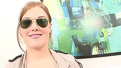 Immaculate chubby pornstar in uniform with big tits moaning as she gets hammered doggystyle