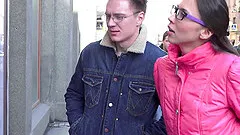 Erotic Sharti gets a rough hammering before receiving facial cumshots against her glasses