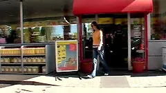 She loves blowing dudes through a gloryhole in a bathroom