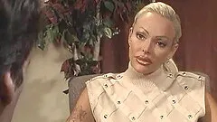 Lewd blonde mom called Houston rides a weiner in the yard