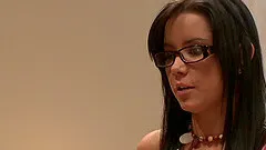 Tanner Mayes sucks a monster cock before getting it penetrate her twat in a close up shoot