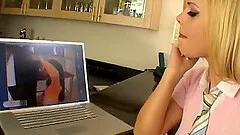 Alicia Rhodes  enjoys anal after blowjob in interracial fuck scene