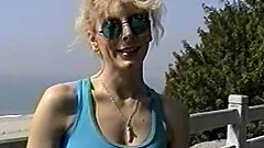 Sexy retro slut enjoys sucking dick and toy fucks her ass