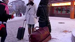 Teen friends have a pillow fight and lesbian orgy on vacation