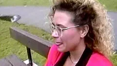 Sexy retro babe with big tits toy fucking her pussy in masturbation