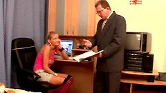 Surprising a teen girl with his old fat hard pecker