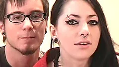 Sex with his pierced punk girlfriend is passionate