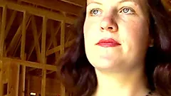 Redhead MILF with big tits gets cumshot after teasing and blowing cock