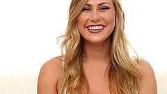 Impassioned lesbian pornstars with natural tits fucking hardcore with a toy