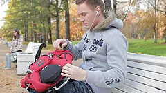 This couple gets naked on the couch and makes sweet love