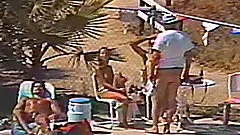 Amateur bitches show their nude bodies in retro reality video