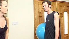 A personal workout in her home ends with a hardcore fuck