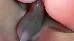 Redhead in college eating man stick while fucked with strapon