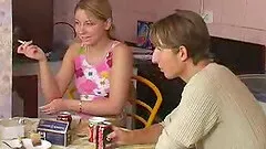 Kinky blonde teen loves to sucks a dick while been pounded