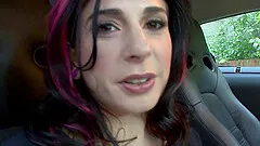 Joanna Angel is so horny she fingers herself in the car