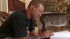 Busty teen with nice ass in thong getting smashed hardcore in interracial sex