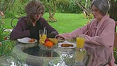 Blonde lesbians with tattoo use toys to have pleasure in reality scene