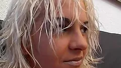 Skinny blonde amateur girlfriend sucks and fucks