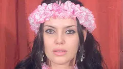 Flashy Italian solo model massages her cute feet in close up shoot