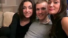 Two sexy coed have a hot threesome with their professor