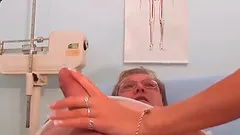 Sexy nurse and hot blonde banging in piss threesome