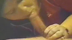 Vintage homemade BBW porn with a wife taking on two guys