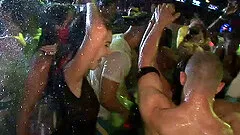 Randy amateur babes in club party grinding on each other