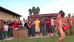 College hot boy tugs his cock in gay sex games