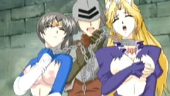 Chained hentai Princess groupfucked by bandits