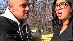 He fucks this nerdy girl so hard her glasses fall off